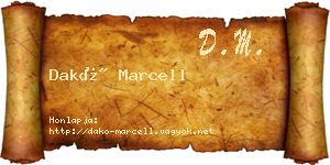 Dakó Marcell névjegykártya